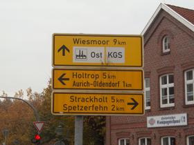 Entlang des Fehnkanales nach Wiesmoor Weg nach Wiesmoor