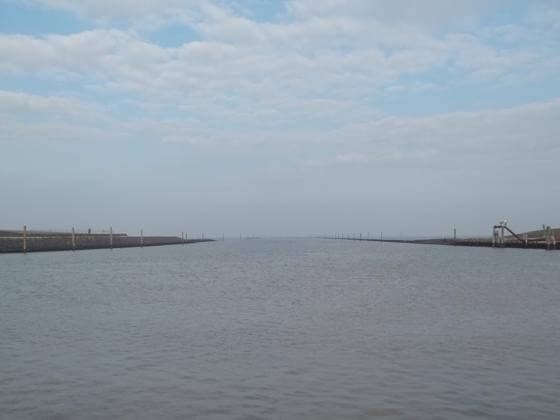 Blick auf die Nordsee von der Mole in Norddeich Norddeich Mole