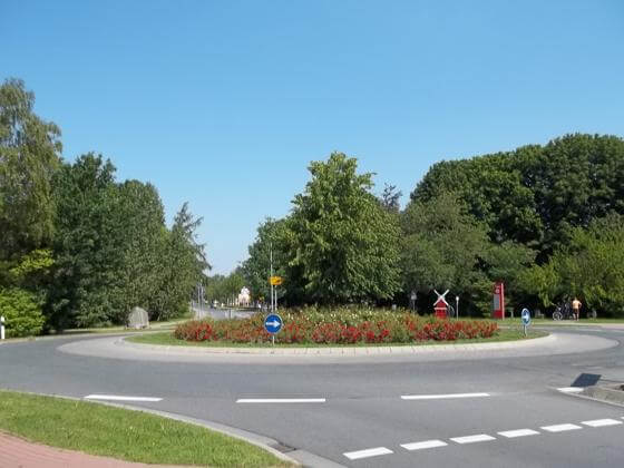 Westerholt Der Kreisel im Ortskern von Westerholt